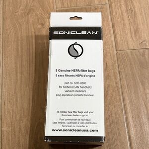 Soniclean HEPA Filter Bags - Black and White Handheld Vacuums